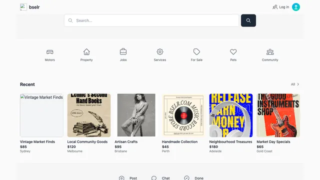 The bselr.com home page