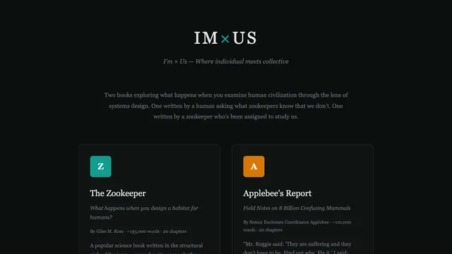 The imxus.com home page